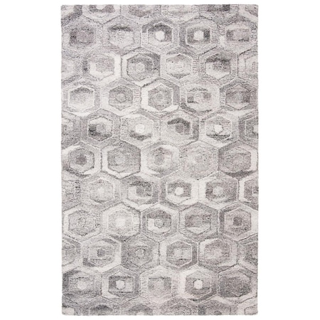 Safavieh 6 x 9 ft. Abstract 65 Percent Wool Pile Rectangle Rug Grey & Beige ABT632F-6
